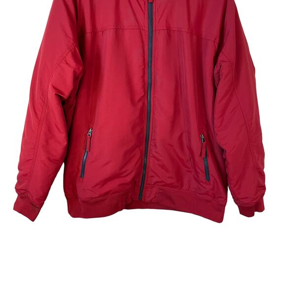 DULUTH TRADING Mens Full Zip Fleece Lined Jacket Red L Outdoor Utility Workwear - Picture 5 of 9